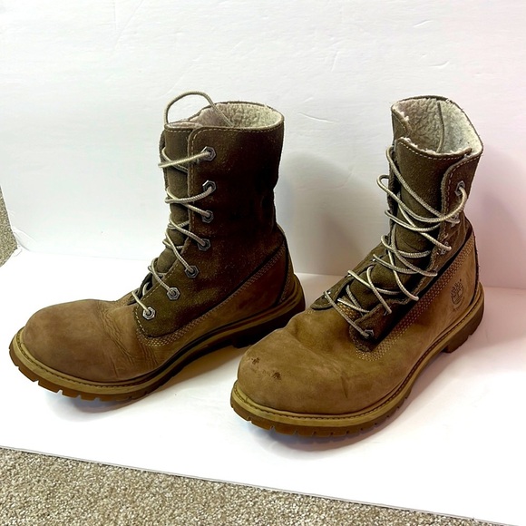 Timberland Boot Military Style Beige size 8.5 - Picture 2 of 12